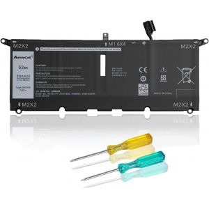acdsgd-DXGH8 Battery Replacement for XPS 13 9370 9380 2019 13 7390 7391 2-in-1 5390 5391 7490 3301 E3301 Vostro 13 5390 5391 Series 0H754V H754V G8VCF HK6N5 P113G001 P82G P82G001 - Neuf