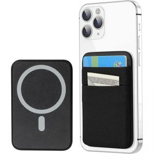 Portefeuille Élastique En Lyjean-Pour Téléphone,Porte-Cartes Magsafe,Compatible Avec Les Portefeuilles Magnétiques,Iphone 16,15 Pro Max,Samsung,Android.Black. - Neuf