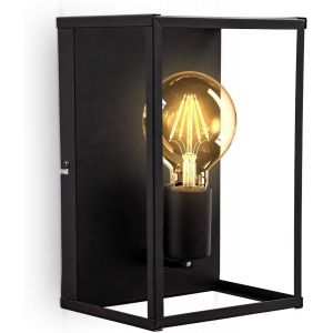 Subzonal-Plafonnier Cage M&eacute;tal Noir, Applique Murale Interieur Pour Ampoule E27 De Max 60w, Ampoule Non Incluse, &Eacute;clairage Plafond & Mural Vintage Entr&eacute;e, Couloir, Chambres Ip20 - Neuf