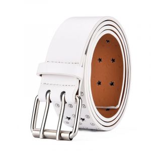 ¿Blanc 110 Cm¿ Strass Crâne Ceinture Hommes Shiny Ceinture De Mode Punk De Mode Ceinture Cloutée Pantalon Jeans Veste - Neuf