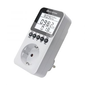 Wattmetre Prise, Compteurs D'&eacute;nergie, Mesure Consommation Electrique, Compteur Electrique avec &Eacute;cran LCD R&eacute;tro&eacute;clair&eacute; Surcharges de Protection 3680W - Neuf