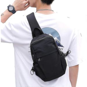 Petit Noir Bandoulière Sac À Dos Sac À Dos Pour Hommes Femmes - Neuf