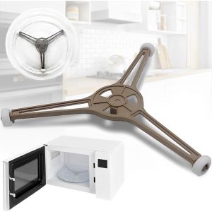 Porte Plateau À Micro Ondes Support,Supports Triangulaires Universels De Four à Micro-Ondes,Support De Plateau Tournant Pour Micro-Ondes à 3 Roulettes,Pour 24,5cm À Micro Ondes Châssis Plat - Neuf
