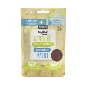 P&eacute;b&eacute;o Gouache Tactilcolor Poudre A Diluer 2 En 1 Coloris Marron - Neuf