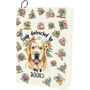 Eryi-Mignonne Fleur De Chien Couverture De Livre Extensible Lavable Floral Mignonne Tissu De Nylon Réutilisable Couvertures Élastiques Protecteur 9.4x15.7 Pouces Pour Couverture Rigide Livres - Neuf