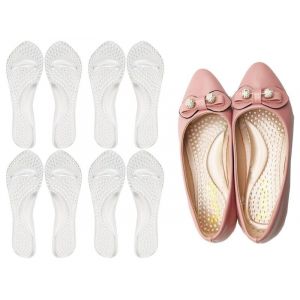Semelles De Soutien De La Voûte Plantaire Autocollantes - 4 Paires, Transparentes, Ergonomiques, Antidérapantes, Gel Durable, 21 X 7 Cm - Neuf