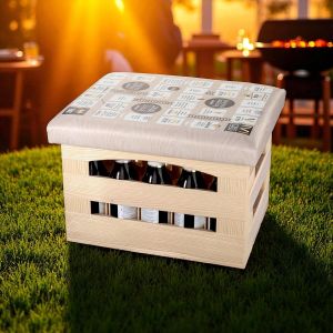 &Eacute;tag&egrave;re Pour Caisse &Agrave; Bi&egrave;re-Si&egrave;ge De Caisse &Agrave; Bi&egrave;re-Coussin Pour Caisse &Agrave; Bi&egrave;re-Tabouret Pour Balcon Et Camping-44 X 34 Cm - Neuf