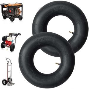MEVRONISSHOP-Chambre &agrave; Air 4.10/3.50-6, Lot de 2 Pneus pour Chariot &agrave; Main Chambre a Air Brouette avec Tige de Valve Chambre &agrave; air de Rechange pour Chariot De Jardin, Tondeuse &agrave; Gazon, Tube De Rempla - Neuf