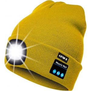 Led Bluetooth Bonnet Lumineux, Rechargeable Usb Rechargeable Musical Running Chapeau Ultra Lumineux 4 Led Lampe Étanche Utilisation Lumière Pour Ski Randonnée Camping Vélo - Neuf