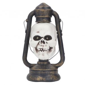 Lanterne Tete De Mort A Led Pour Halloween, Luminaire Decoratif A Suspendre, Ideal Pour Une Maison Hantee Ou Un Bar, Type 2 - Neuf