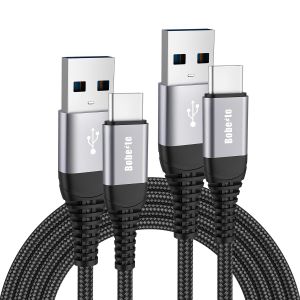 C&acirc;ble USB C Charge Rapide [2M/Lot de 2] Cable Chargeur USB Type C pour Samsung Galaxy S25 S24 S23 S22 S21 S20 Plus Ultra S10 S10E S9 S8 A21s A34 A53 A54 A55 iPhone 15 16 Google Pixel 7 Xiaomi PS5 - Neuf