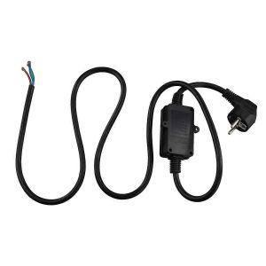 FI Disjoncteur Femelle R&eacute;siduelle avec C&acirc;ble,Prise UE Noir - Neuf