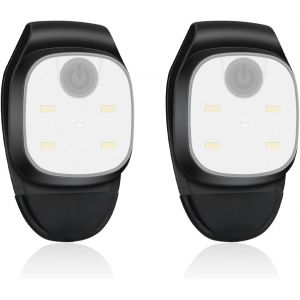 Lampe Frontale Led Lampe De Poitrine 2 Pi&egrave;ces Lampe De Course Avec 4 Modes D'&eacute;clairage Lampe De S&eacute;curit&eacute; Avec Clip Pour Sports Ext&eacute;rieur Running Camping - Neuf
