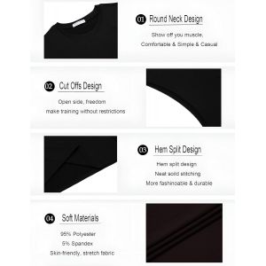 Lot De 2 D&eacute;bardeurs D'entra&icirc;nement Pour Homme - Sans Manches - Pour La Gym Et Le Bodybuilding - Neuf