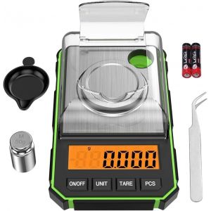 Mini Balance Num&eacute;rique, 50g/0.001g Balance De Poche Avec Poids De Calibrage 50g, Tare Et Ecran Lcd R&eacute;tro&eacute;clair&eacute; Fonction, Balance De Cuisine Pour Aliments, Poudre, Bijoux (Piles Inclure) - Neuf