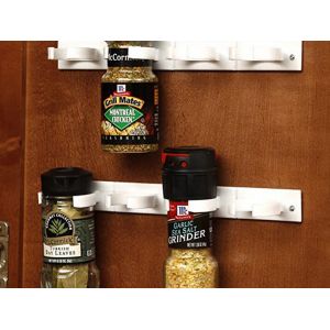 Organisateur De Porte-&Eacute;pices De Cuisine Avec 8 Bandes Adh&eacute;sives &Agrave; Clips - Neuf