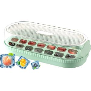 Kalanka-Bac A Glacons Avec Couvercle, Moule &Agrave; Gla&ccedil;ons De Type Presse,Faciles &Agrave; Retirer, Reutilisable,Bac &Agrave; Gla&ccedil;ons &Agrave; Fond Souple &Agrave; 21 Compartiments Avec Couvercle,D&eacute;moulage Facile,Alimentaire/Sans Bp - Neuf