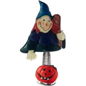 Halloween Sorcière Citrouille Voiture Printemps Shaker Halloween Acrylique Ornement Fournitures Vacances Décoration Jardin Sculptures Solar2pcsblack - Neuf