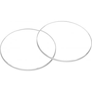 KAL-2Pcs Verre En Cristal 27Mm Dia 1.2Mm Bord Biseauté Plat Rond Verre Ultra-Clair Visage En Verre Cristaux Len Miroir De Cadran Pièces Rechange Pour Réparation - Neuf