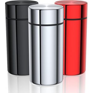 Lot De 3 Bocaux De Rangement Portables En Aluminium Hermétiques Et Étanches Aux Odeurs,Petites Bouteilles En Métal Étanches Pour Café Et Thé,Herbes,Épices,Couvercle À Vis,Verrouillage Des Odeurs - Neuf