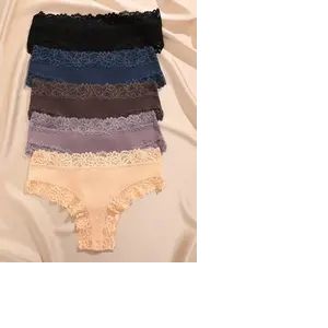 Culottes En Coton Pour Femmes,5 Pièces/Ensemble,Dentelle Florale Indispensunderwear Chimpatchwork Dentelle Slips Femme Doux Caleçon Lingerie S-Xl - Neuf