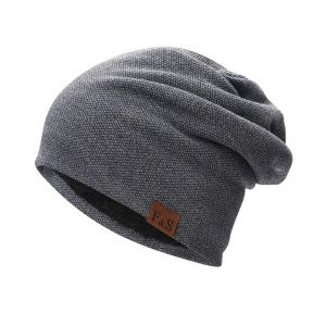 Bonnet Slouchy Pour Homme/Femme, Doubl&eacute; Polaire, Bonnet D'hiver En Maille Fine, Bonnet De Nuit Chimio - Neuf