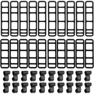 Kal-20 Pièces Bandes Élastiques En Silicone Pour Vélo, Avec Petit Crochet, Pour Éclairage De Vélo, Lampe De Poche, Compteur Kilométrique, Haut-Parleur Avec Boucle En S - Neuf