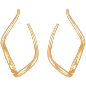 Kalhx-Créoles Boucles D'oreilles Pour Femme,Boucles D'oreilles Grandes Créoles En Léger Hypoallergénique Large Boucles D'oreilles Créoles,Boucles D'oreilles Créoles En Sterling Grandes,Or - Neuf