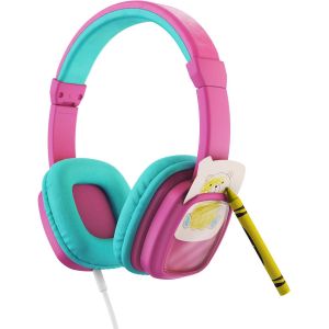 lbgwp60-Casque Audio Pour Enfants, Ecouteurs Enfant Pliables, Limitation Volume, Couleur Et Échange, Casque D'Écoute Pour Enfants Pour Voyages, Ecole, Téléphone, Tablette Et Kindle - Rose - Neuf