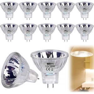 Kal-Pièces Mr11 Ampoule Halogene 12v 20w Gu4 Dimmable, Blanc Chaud 2700k Spot Halogene Gu4 Pour Armoires, Éclairage Paysager - Neuf
