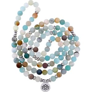8 Mm Mala Ite Collier Bracelet Mala Collier Perles Naturel Pierre Pr&eacute;cieuse Collier Avec 108 Perles Rondes Pour Hommes Femmes Bijoux Fournitures De D&eacute;coration - Neuf