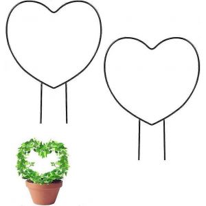 Lot de 2 supports pour plantes grimpantes en métal en forme de c?ur pour plantes grimpantes d'intérieur - Neuf