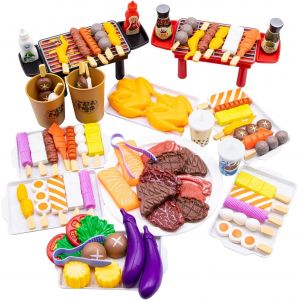 Lot De 80 Ustensiles De Cuisine Pour Barbecue,Jouets De Cuisine,Jouets Pour Enfants De 3 Ans Et Plus,Tout-Petits,Gar&ccedil;ons Et Filles,Cadeaux D'anniversaire De No&euml;l - Neuf