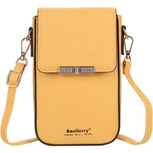 CAUC-Sac de t&eacute;l&eacute;phone Femmes Sac &Agrave; Bandouli&egrave;re Fille Sacoche Portefeuille Portable Sac d'&eacute;paule pour Achats F&ecirc;te &Eacute;cole Voyage Cartable Pochette Phone Crossbody Bag - Neuf