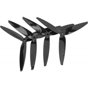 Sjzg-H&eacute;lice &Agrave; Trois Pales, 4 Pi&egrave;ces 7040 Fpv, Ensemble D'h&eacute;lices Avec 3 Pales Pour Drone De Course Fpv Rc De 7 Pouces Et 8 Pouces (Black) - Neuf