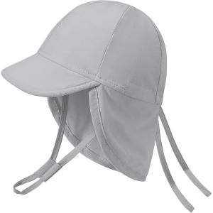 Chapeau De Soleil Bébé Bobs Casquette Enfant Protection Anti Uv Bebe Plage Chapeau Vec Mentonnière Réglable Et Rabats Au Niveau Du Cou Fille Garcon Upf 50+.[Z228] - Neuf