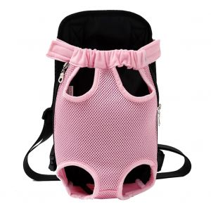 Hjlian Sac De Transport Portable Pour Animaux De Compagnie, Chat, Chien, Sac A Dos Respirant A L'avant, Sac De Voyage Avec Jambes Vers L'exterieur (Rose-S) - Neuf