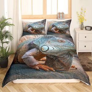 Housse De Couette Homewish Motif Léopard Abstrait Pour Garçons Et Filles, Ensemble De Literie Imprimé Léopard Violet, Noir Et Blanc, Housse De Couette Et 2 Taies D'oreill - Neuf