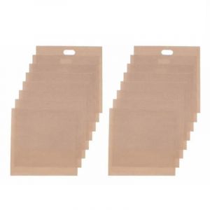 12pcs Sac Grille-pain R&eacute;utilisable Sac De Cuisson De Pain Antiadh&eacute;sif Sacs &Agrave; Sandwich Outils De Chauffage De Pain Grill&eacute; 17x19cm (kui) - Neuf