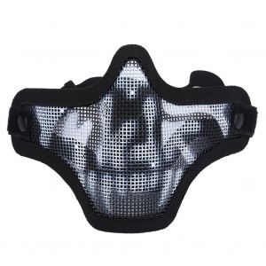 Demi-Masque Facial De Protection En Maille Airsoft D'ext&eacute;rieur Avec Bandeaux &Eacute;lastiques Doubles - Neuf