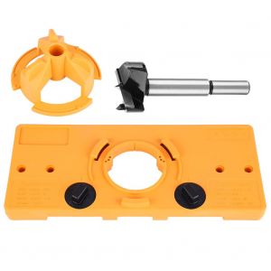 1 jeu de gabarits de percage pour charnieres de 35 mm, modele de trou de porte, outil de bricolage - Neuf