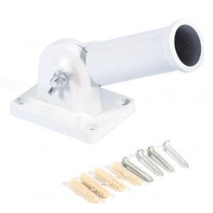 Mevronisshop-Support, R&eacute;glable Mural De Poteau, De Support De B&acirc;ti En M&eacute;tal, Blanc Avec Des Vis - Neuf