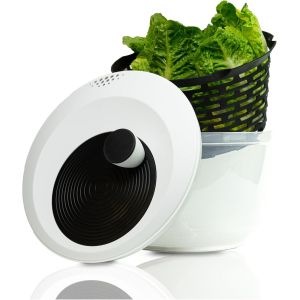 Essoreuse &Agrave; Salade Premium 5l Grande-Vainqueur Du Test 2024-60 Jours D'essai Sans Risque-Essoreuse 2en1 Antid&eacute;rapante & Saladier-&Oslash; 24,5 Cm-Bpa Sans Lave-Vaisselle-Ebook Inclus - Neuf