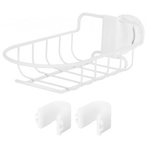 Hjlian Egouttoir A Robinet En Acier Inoxydable, Panier Suspendu, Support De Rangement Pour Evier, Organisateur, Blanc - Neuf