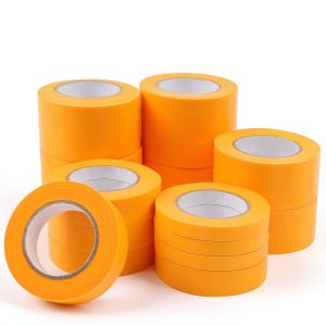 Chenquansarl-15 Rouleaux De Ruban De Masquage De Peinture 10/20/25/30/35 Mm X 20 M, Bande De Masquage Peinture, Ruban De Masquage Adhésif Imperméable Pour Peinture Voiture Bricolage Artisanat (Orange - Neuf
