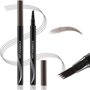 KALANKA-Stylo à sourcils étanche à micro-crayon à sourcils, stylo à pointe de fourchette à sourcils liquide, crée des poils de sourcils 3D naturels, longue durée - Neuf