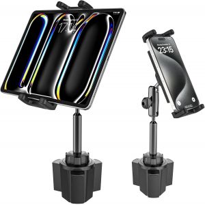 Support de tablette pour voiture, bras en m&eacute;tal super puissant, porte-gobelet de camion, porte-gobelet de voiture, pour iPad Pro 12.9, 11, Air, Mini, Galaxy Tabs, 4 &agrave; 12,9 tablettes - Neuf