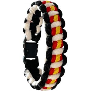 Eryi-Bracelet Drapeau De L'espagne Pour Homme Et Femme. Bracelet En Corde Tressée. Bracelet En Cuir Et Tissu Espagnol Avec Fermoir. - Neuf
