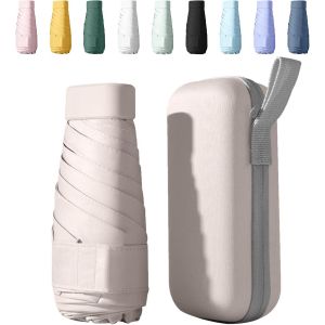 Tzf-Mini Parapluie Pliant, Parapluie Anti Uv, Parapluie De Voyage, Parapluie De Poche Petit Parapluie Portable Compact Pour Hommes Et Femmes - Neuf