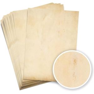 Papier à Lettre Vintage Pour Scrapbooking - 50 Feuilles A4 Imprimé Double Face, Papier Vintage 90g - Feuilles A4 Idéal Pour Projets Créatifs et Correspondance - Neuf